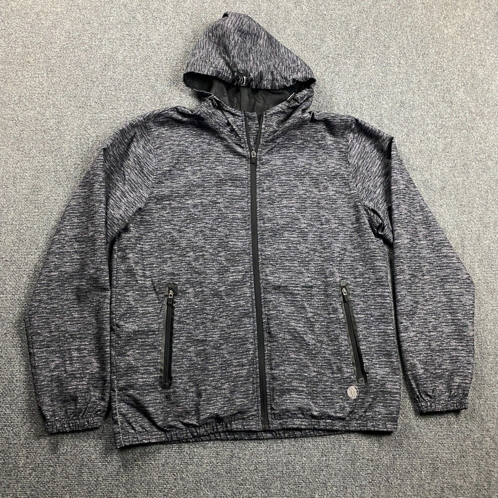 BKLYN Brooklyn Athletics Hoodie Adults Extra Large Gray Zip‎ Polyester Mens